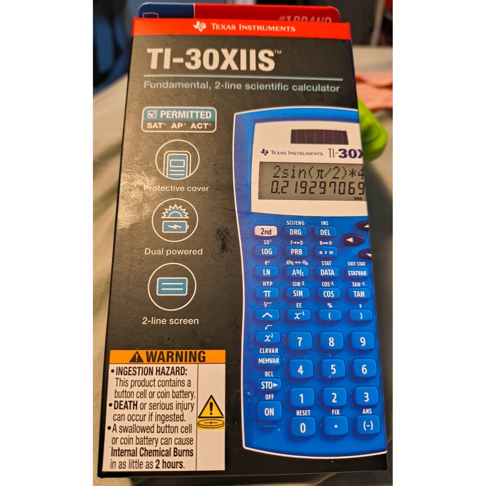 Texas Instruments 30XIIS Scientific Calculator - Lightning Blue
